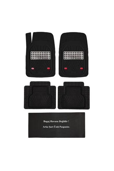 Beka52 Seat Leon 2005 4d Uyumlu Havuzlu Yeni Nesil Universal Paspas Krom Gri - 2