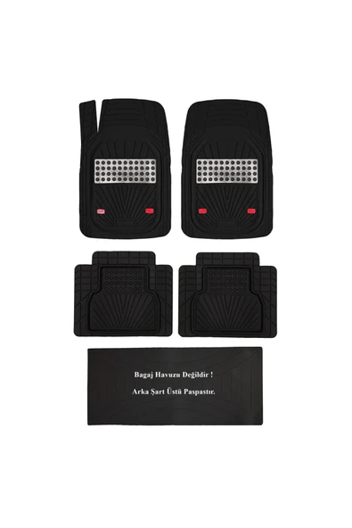 Beka52 Jeep Grand Cherokee WK 2009 4D Havuzlu Yeni Nesil Universal Paspas Krom Gri - Resim 2