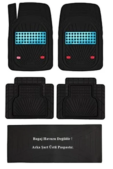 Beka52 Skoda Yeti 2011 4D Havuzlu Yeni Nesil Universal Paspas Mavi - Resim 4