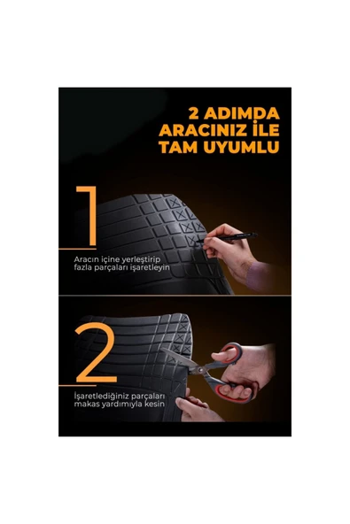 Beka52 Dacia Logan MCV (5 koltuk) 2012 4D Havuzlu Yeni Nesil Universal Paspas Kırmızı - 4