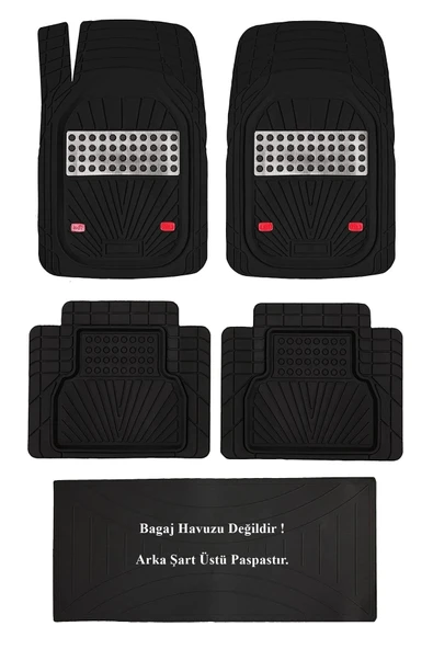 Beka52 Renault Megane 1 Sedan 2001 4d Havuzlu Yeni Nesil Universal Paspas Krom Gri - 2