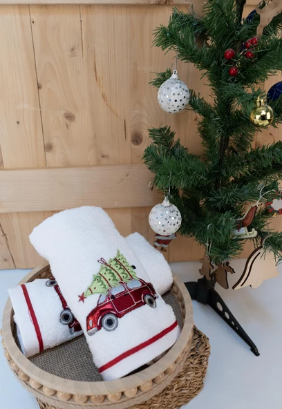 Pamuklu 2'li Şirin Nakışlı Hediyelik Havlu Seti Baveno - Resim 7