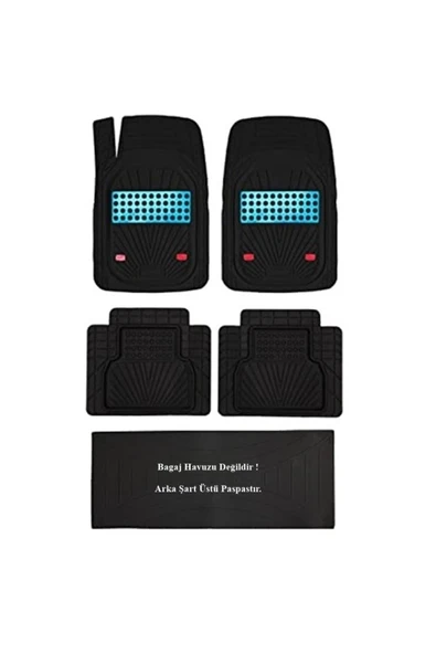 Beka52 Citroen Berlingo 2003 4D Havuzlu Yeni Nesil Universal Paspas Mavi - Resim 4