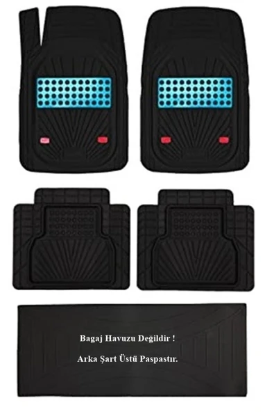 Beka52 Skoda Octavia 1998 4D Havuzlu Yeni Nesil Universal Paspas Mavi - Resim 4