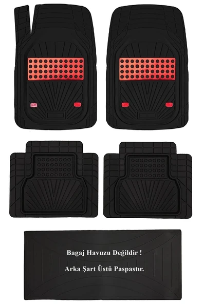 Beka52 Ford Fiesta Hb 2016 4d Havuzlu Yeni Nesil Universal Paspas Kırmızı - Resim 4