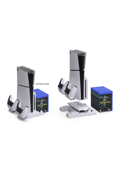PS5 Slim ve Fat Modeller için Multi Fonksiyon Soğutma ve Şarj Ünitesi TP5-3537B ürün görseli