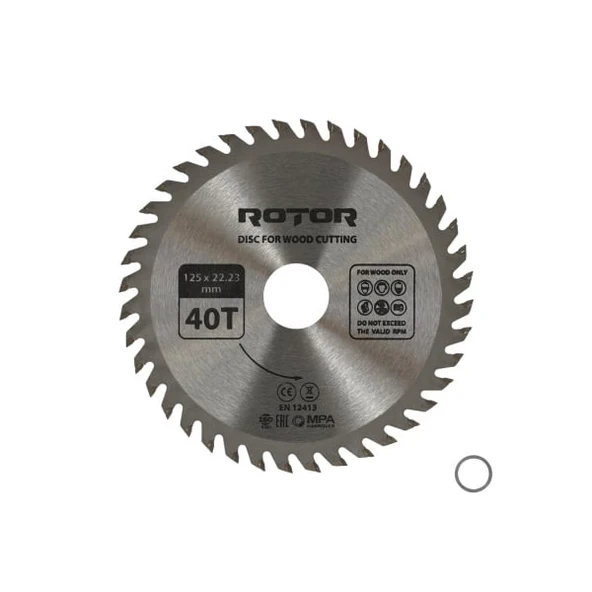Ahşap kesme diski ROTOR 125*22,23 40T ürün görseli