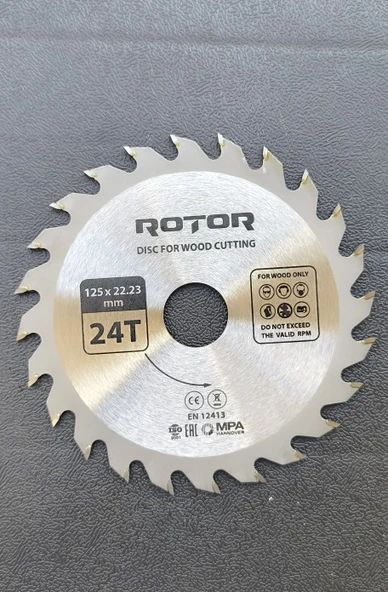 Ahşap kesme diski ROTOR 125*22,23 24T - Resim 2
