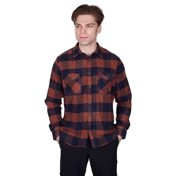 Alpinist Felder Erkek Ekose Outdoor Gömlek Tarçın (600601) ürün görseli 1