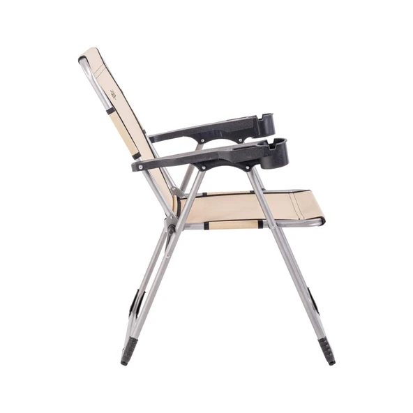 Katlanabilir Piknik ve Kamp Sandalyesi - Bardaklıklı - Rock - Sahra (A-12)- 140KG Taşıma - 3