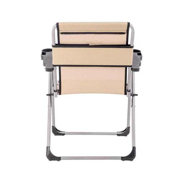 Katlanabilir Piknik ve Kamp Sandalyesi - Bardaklıklı - Rock - Sahra (A-12)- 140KG Taşıma - 4