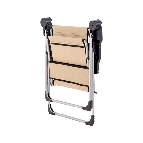 Katlanabilir Piknik ve Kamp Sandalyesi - Bardaklıklı - Rock - Sahra (A-12)- 140KG Taşıma - 5