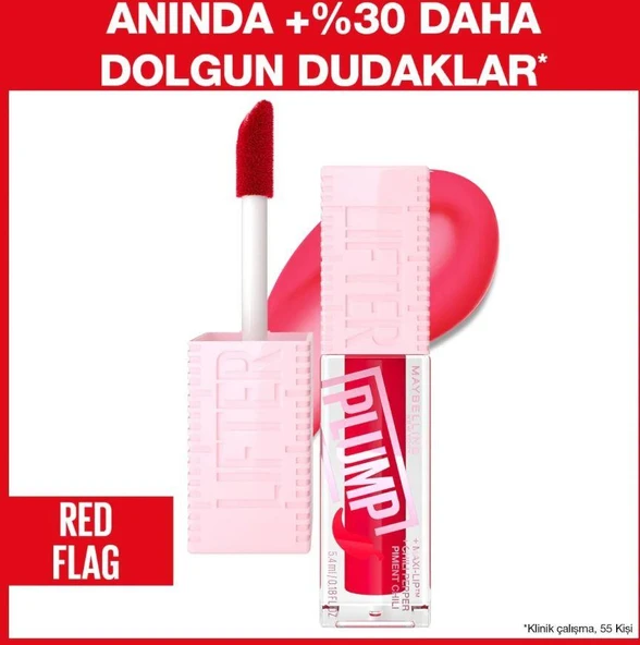 Maybelline New York Lifter Plump Dolgunlaştırıcı Dudak Parlatıcısı- 004 Red Flag - 2