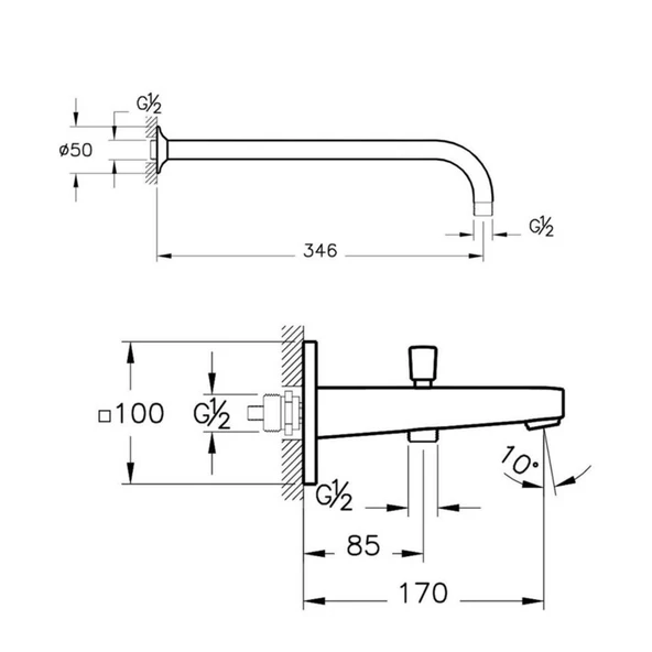 Artema Root Square Ankastre Duş Seti A49280 - 6