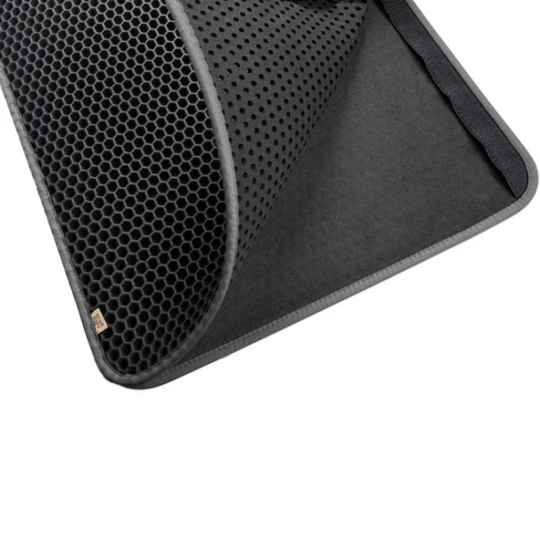 Cattie Altıgen Kum Toplayıcı Fonksiyonel Kedi Paspası Gri 37*50 cm - 4