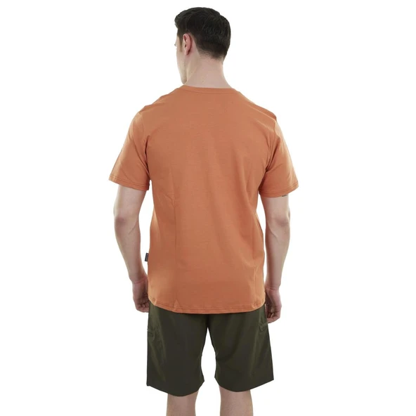 Erkek Tişört - Pamuklu Spor Tişört - Lucid - Kiremit (600616) - 3