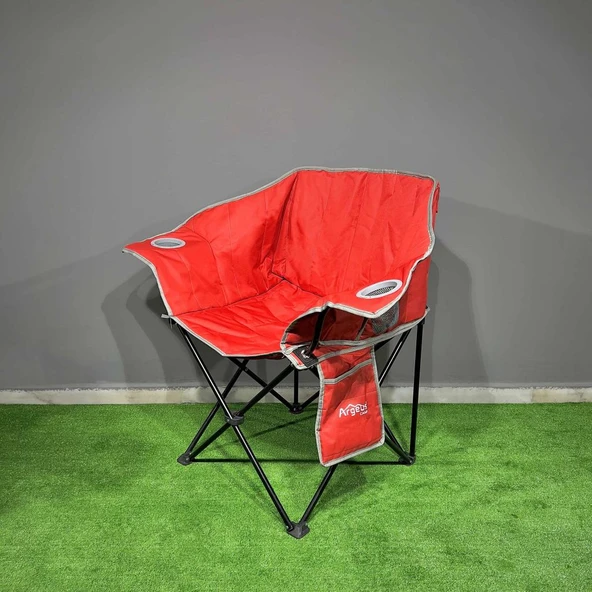 Argeus Nevgrande Comfort Katlanabilir Kamp Sandalyesi Kırmızı - 3