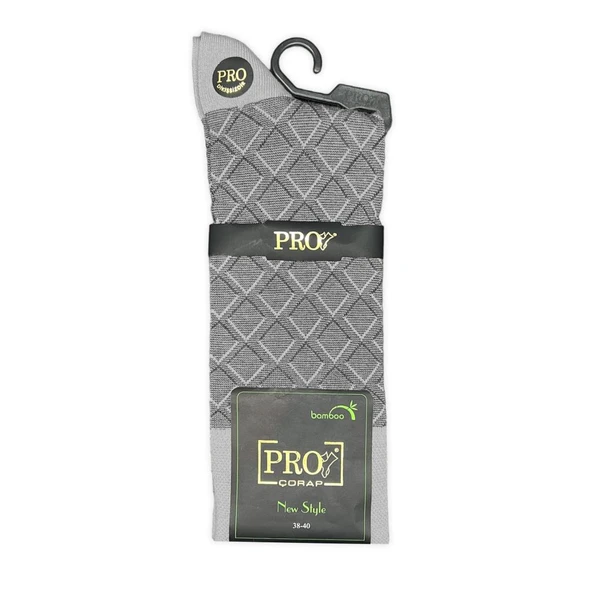 Pro Çorap G.Poti Bambu Erkek Çorabı Gri (17005-R5) - Resim 2