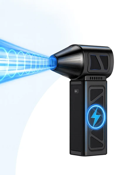 Şarjlı Hava Üfleyici 130.000 RPM – Güçlü Toz ve Kir Temizleyici Basınçlı Hava Fanı - 2