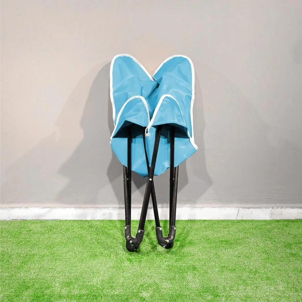 Argeus Butterfly Katlanabilir Kamp Sandalyesi Mavi - 4