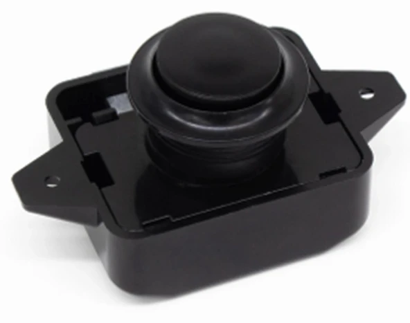 Sensation Karavan Tekne Bas Çek (Dolap Çekmece Kilit) 26mm Büyük Boy Plastik Yuvarlak Siyah