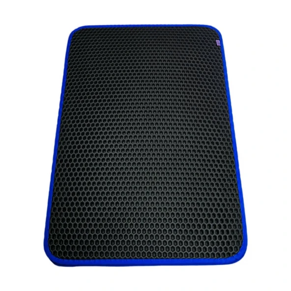 Cattie Altıgen Kum Toplayıcı Fonksiyonel Kedi Paspası Mavi 37*50 cm - 3