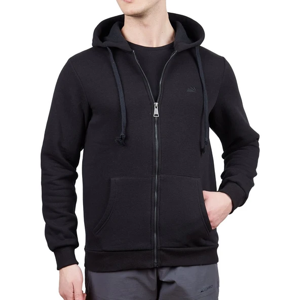 Alpinist Covert Tam Fermuarlı Erkek Sweatshirt Siyah (600501) ürün görseli 1
