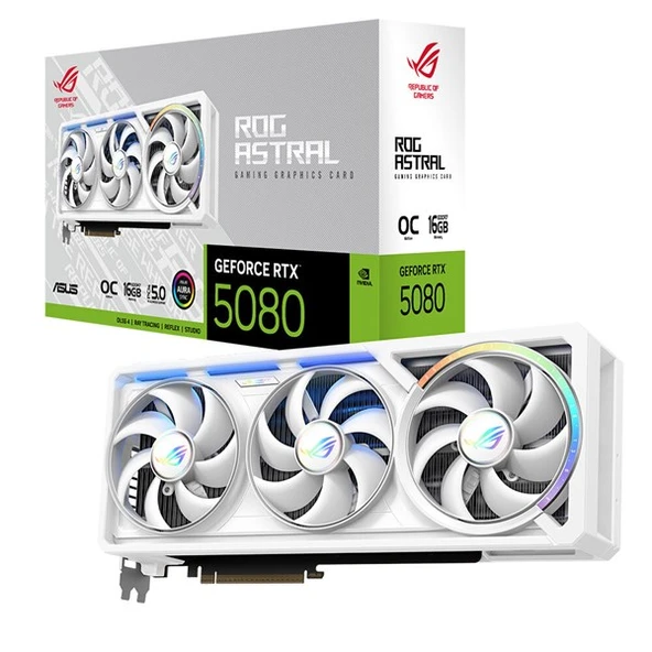ASUS ROG ASTRAL 16GB RTX 5080 016G GDDR7 256BİT WHITE EDITION - 1