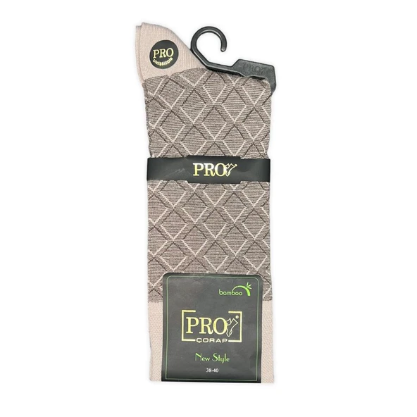 Pro Çorap G.Poti Bambu Erkek Çorabı Krem (17005-R3) - Resim 2