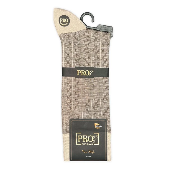 Pro Çorap Rambutan Modal Erkek Çorabı Krem (18132-R7) - 2