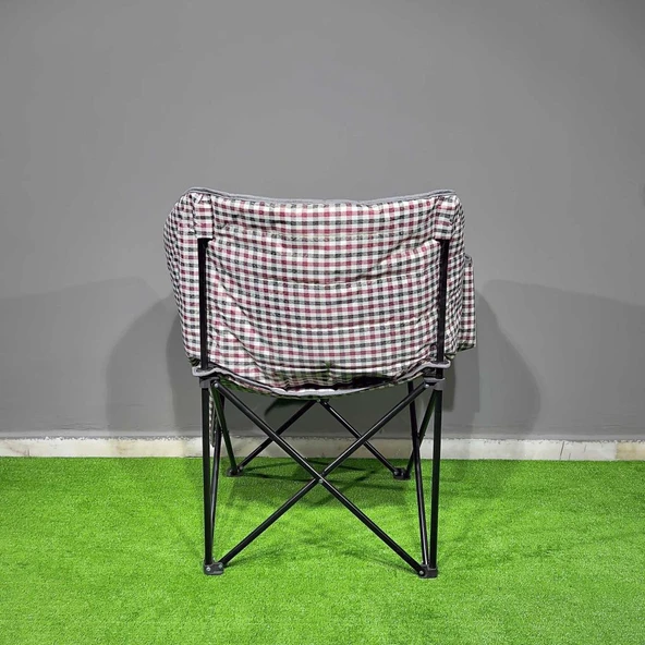 Argeus Balcony Comfort Katlanabilir Kamp Sandalyesi Kare Desenli - 4