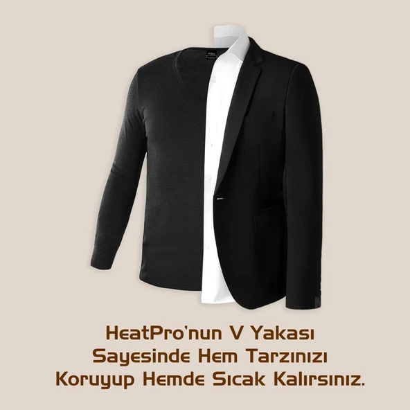 Termal İçlik Takım - HeatPro - Siyah - Pamuklu - Argeus - 3