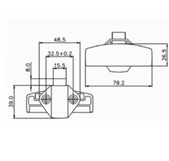 Sensation Karavan Bas Çek (Dolap Kilit) Krom Dikdörtgen 79,2 mm - 2