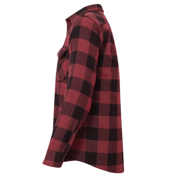 Alpinist Vejan Erkek Ekose Outdoor Gömlek Vişne (600801) - 3