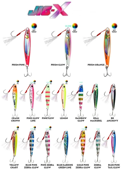 Fujin Jig-X Jigging Jig Yem Rainbow Glow 80 GR - 2