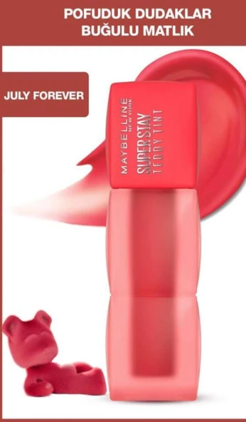 Maybelline Super Stay Teddy Tint Uzun Süre Kalıcı Likit Mat Tint 35 July Forever - 3