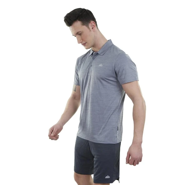 Spor Erkek Polo Yaka Tişört - Hızlı Kuruyan Tişört - Ultra Dry Gri (600613) - 2
