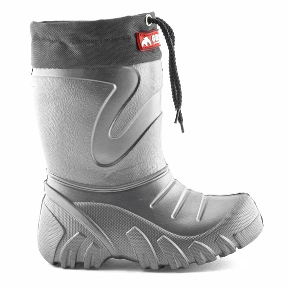 Lemigo Grizzly Eva Çocuk Kürklü Gri Yağmur Çizmesi (835) - 3