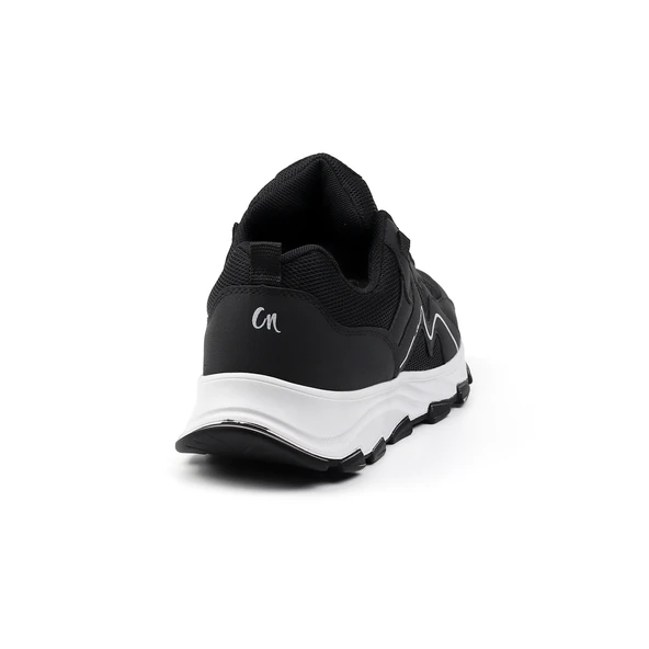 Erkek Siyah Beyaz Spor Ayakkabı Rahat Günlük Sneaker Yürüyüş Koşu Hafif Taban Bağcıklı - Resim 5