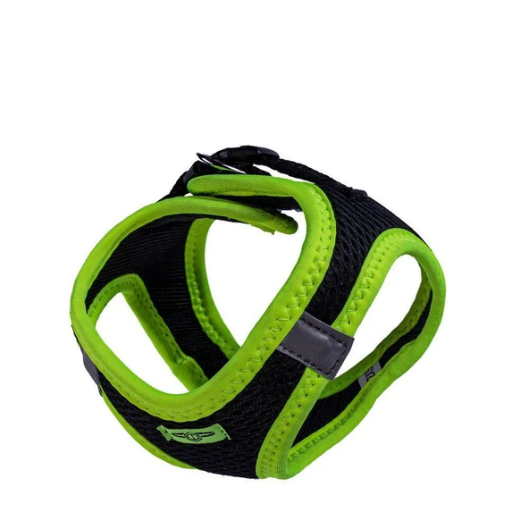 Doggie Havalı Dokuma Neon Küçük Irk Göğüs Tasması Sarı 26-30 cm (ANG-2XS) - 4