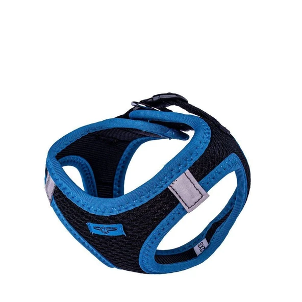 Doggie Havalı Dokuma Neon Küçük Irk Göğüs Tasması Mavi 26-30 cm (ANG-2XS) - 4