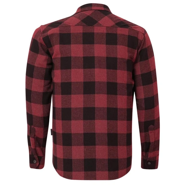 Alpinist Vejan Erkek Ekose Outdoor Gömlek Vişne (600801) - 4