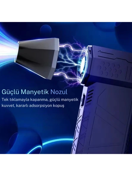Şarjlı Hava Üfleyici 130.000 RPM – Güçlü Toz ve Kir Temizleyici Basınçlı Hava Fanı - 3