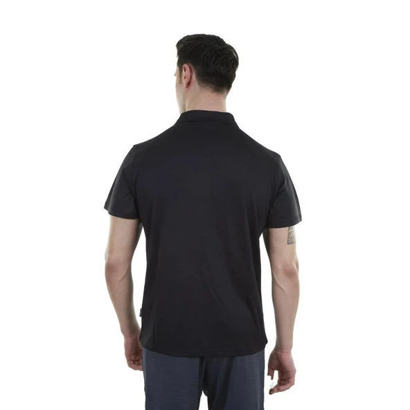 Spor Erkek Polo Yaka Tişört - Hızlı Kuruyan Tişört - Ultra Dry Siyah (600613) - 3
