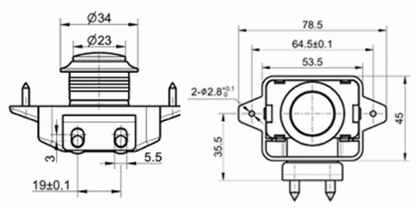 Sensation Karavan Tekne Bas Çek (Dolap Çekmece Kilit) 26mm Büyük Boy Plastik Yuvarlak (Gümüş Renk) - 2