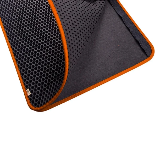 Cattie Altıgen Kum Toplayıcı Fonksiyonel Kedi Paspası Turuncu 50*75 cm - 4
