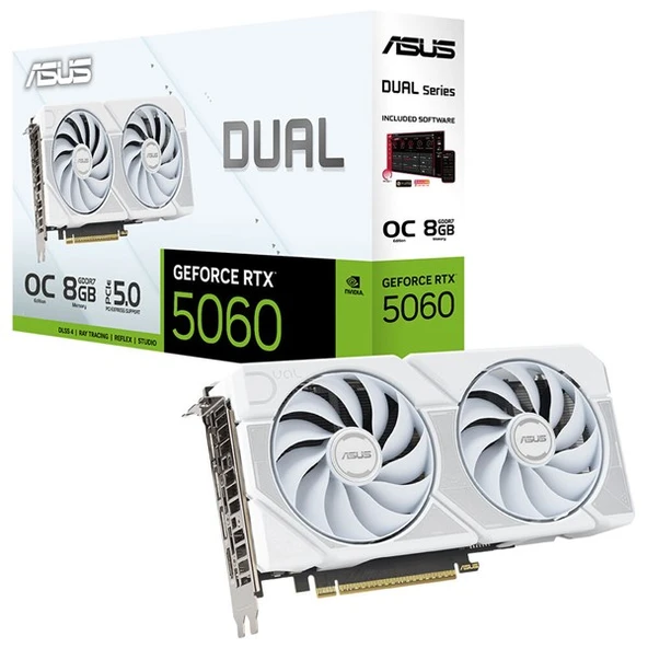 ASUS DUAL 8GB RTX 5060 O8G WHITE EDITION - Resim 3