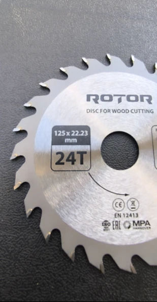 Ahşap kesme diski ROTOR 125*22,23 24T - Resim 3