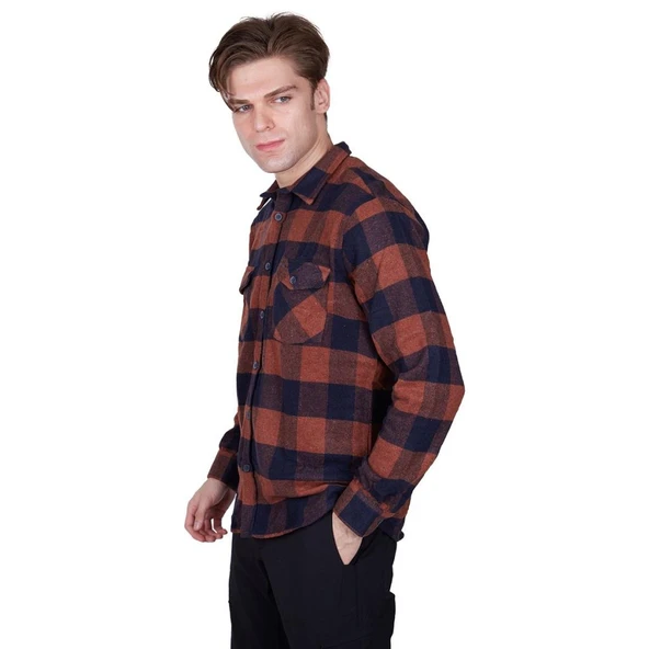 Alpinist Felder Erkek Ekose Outdoor Gömlek Tarçın (600601) - Resim 2