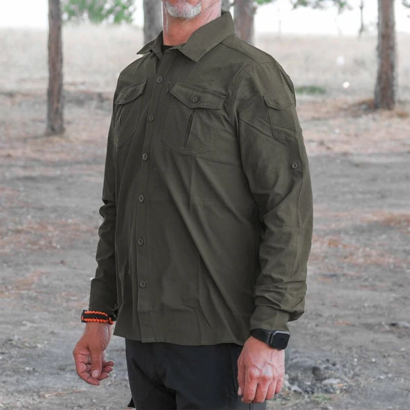 Loç Outdoor Tactical Erkek Gömleği Haki - 3
